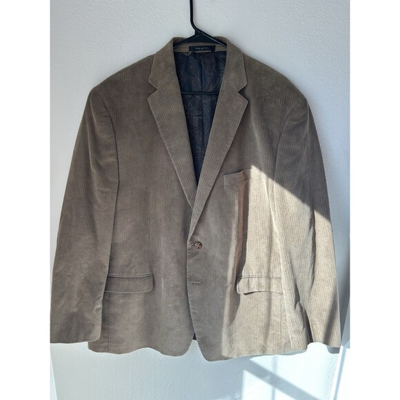 Vintage Ralph Lauren Light Brown Velvet Thick Corduroy Blazer Jacket Sport Coat - Picture 10 of 16